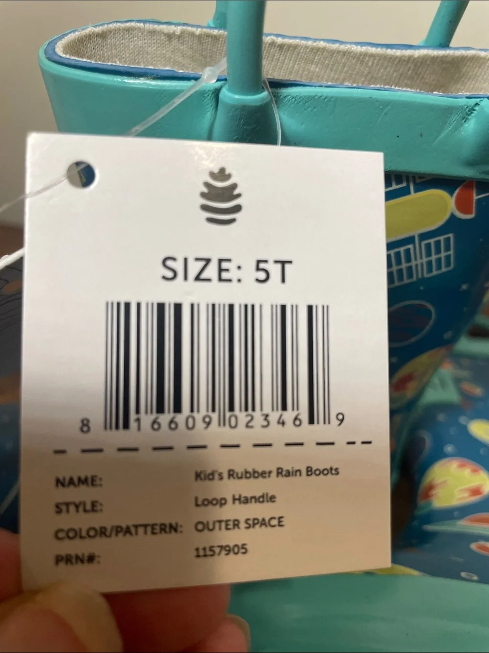 OAK Kids' Space Adventure Navy & Teal Rain Boots